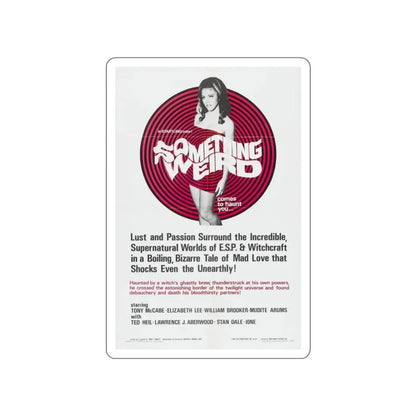 SOMETHING WEIRD 1967 Movie Poster STICKER Vinyl Die-Cut Decal 3 Inch - The Sticker Space