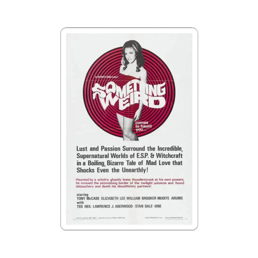 SOMETHING WEIRD 1967 Movie Poster - STICKER Vinyl Kiss-Cut Decal 2 Inch White - The Sticker Space