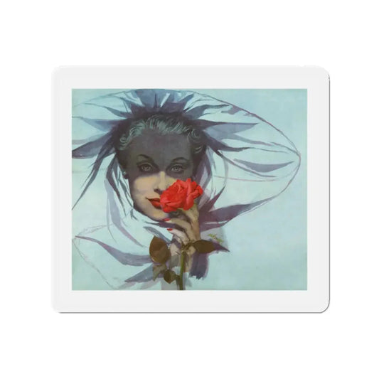 Sometime, Never by Sylvia Thompson, Good Housekeeping, 1950 (Magazine Illustration) Refrigerator Magnet 2 Inch Die-Cut - The Sticker Space