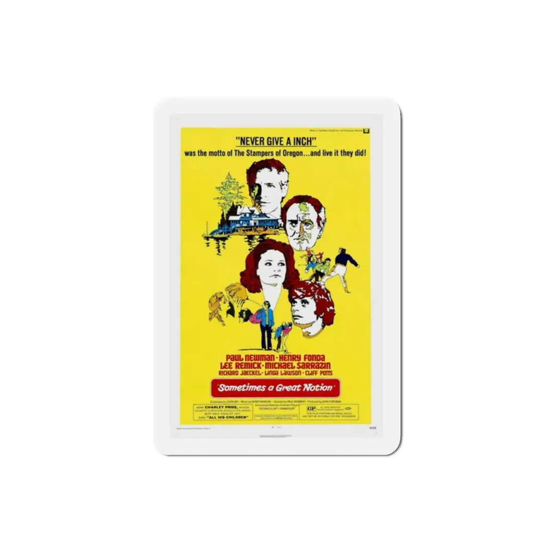 Sometimes a Great Notion 1971 Movie Poster Refrigerator Magnet 2 Inch - The Sticker Space