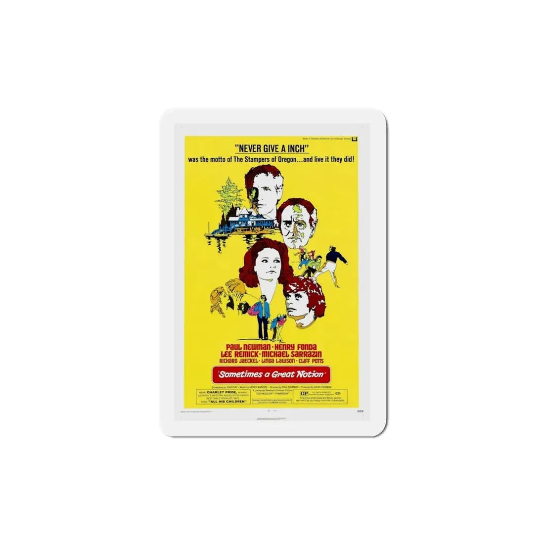 Sometimes a Great Notion 1971 Movie Poster Refrigerator Magnet 4 Inch - The Sticker Space