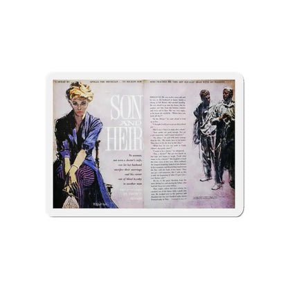 Son and Heir, Good Housekeeping, October 1960 (Magazine Illustration) Refrigerator Magnet 4 Inch Die-Cut - The Sticker Space