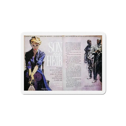 Son and Heir, Good Housekeeping, October 1960 (Magazine Illustration) Refrigerator Magnet 5 Inch Die-Cut - The Sticker Space