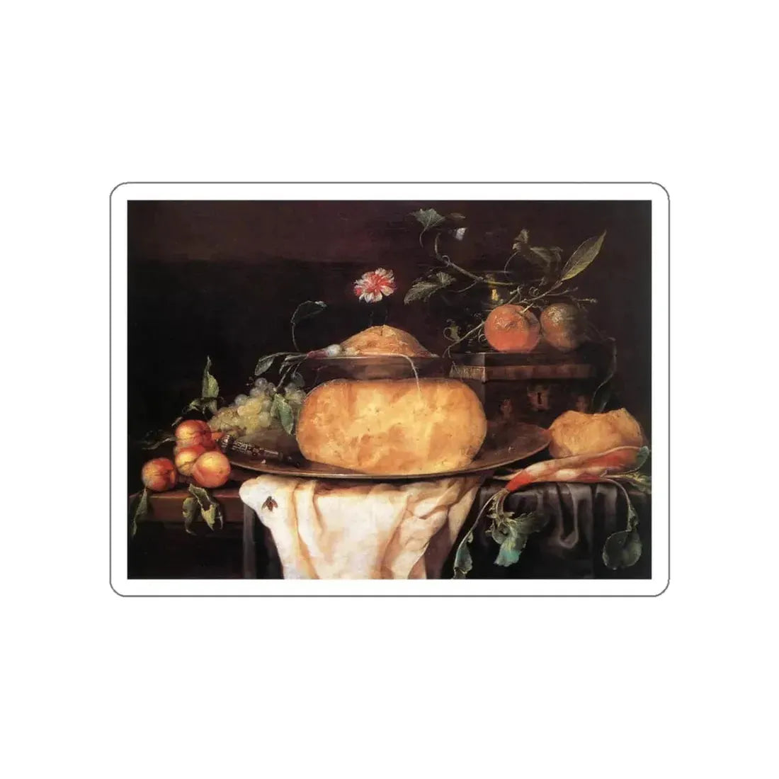 SON, Joris van - Still-Life with Cheese (Artwork) STICKER Vinyl Die-Cut Decal White Die-Cut 6 Inch - The Sticker Space