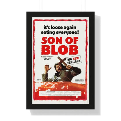 SON OF BLOB 1972 - Framed Movie Poster 16″ x 24″ Black - The Sticker Space