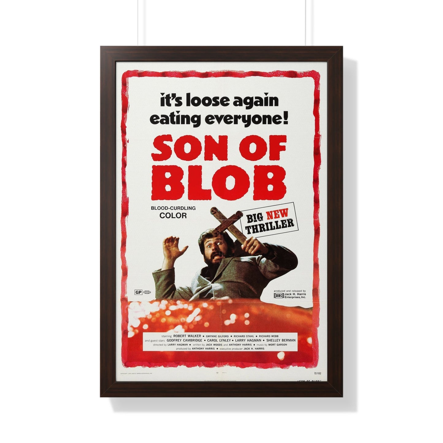 SON OF BLOB 1972 - Framed Movie Poster-20" x 30"-The Sticker Space