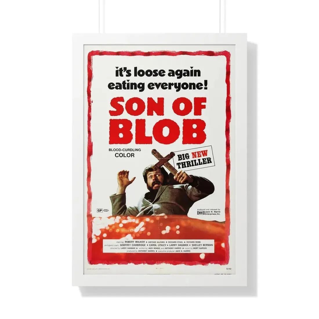 SON OF BLOB 1972 - Framed Movie Poster 20" x 30" White - The Sticker Space