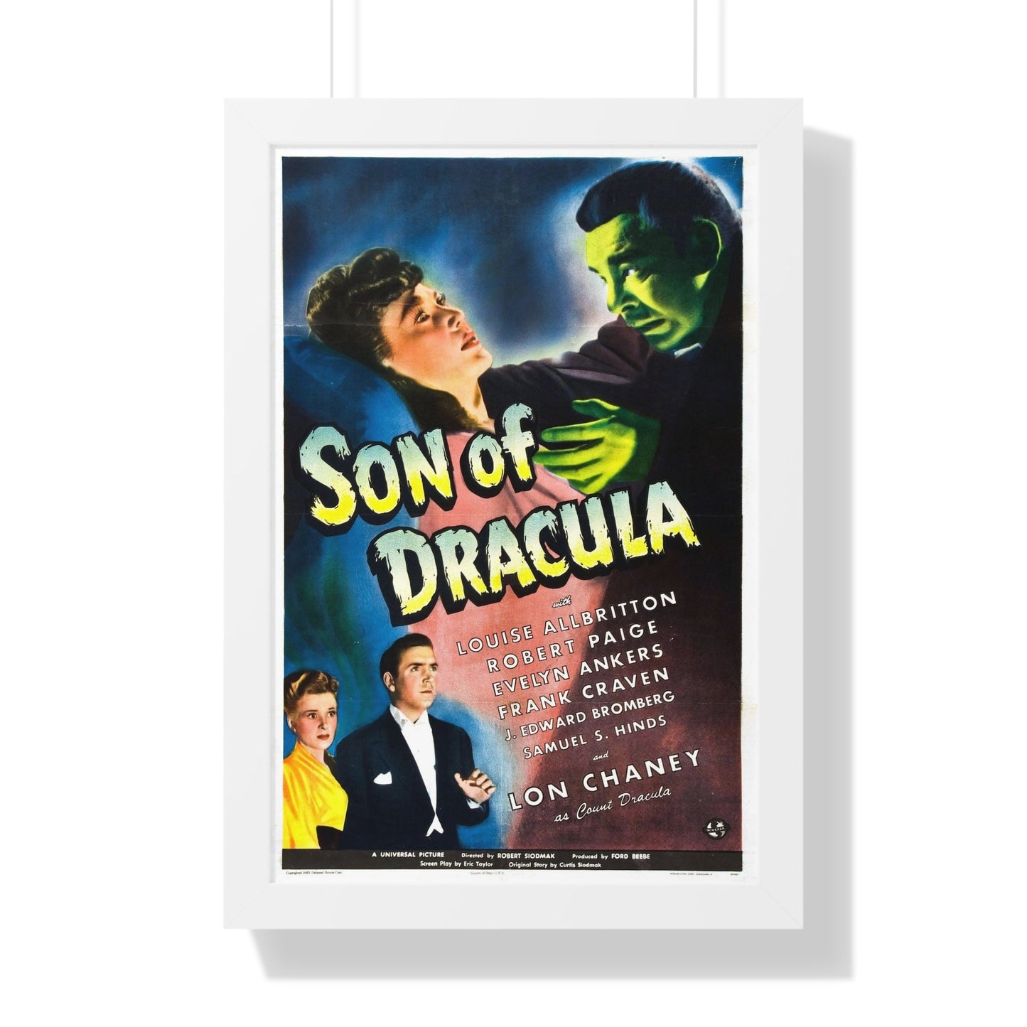 SON OF DRACULA 1943 - Framed Movie Poster-16″ x 24″-The Sticker Space