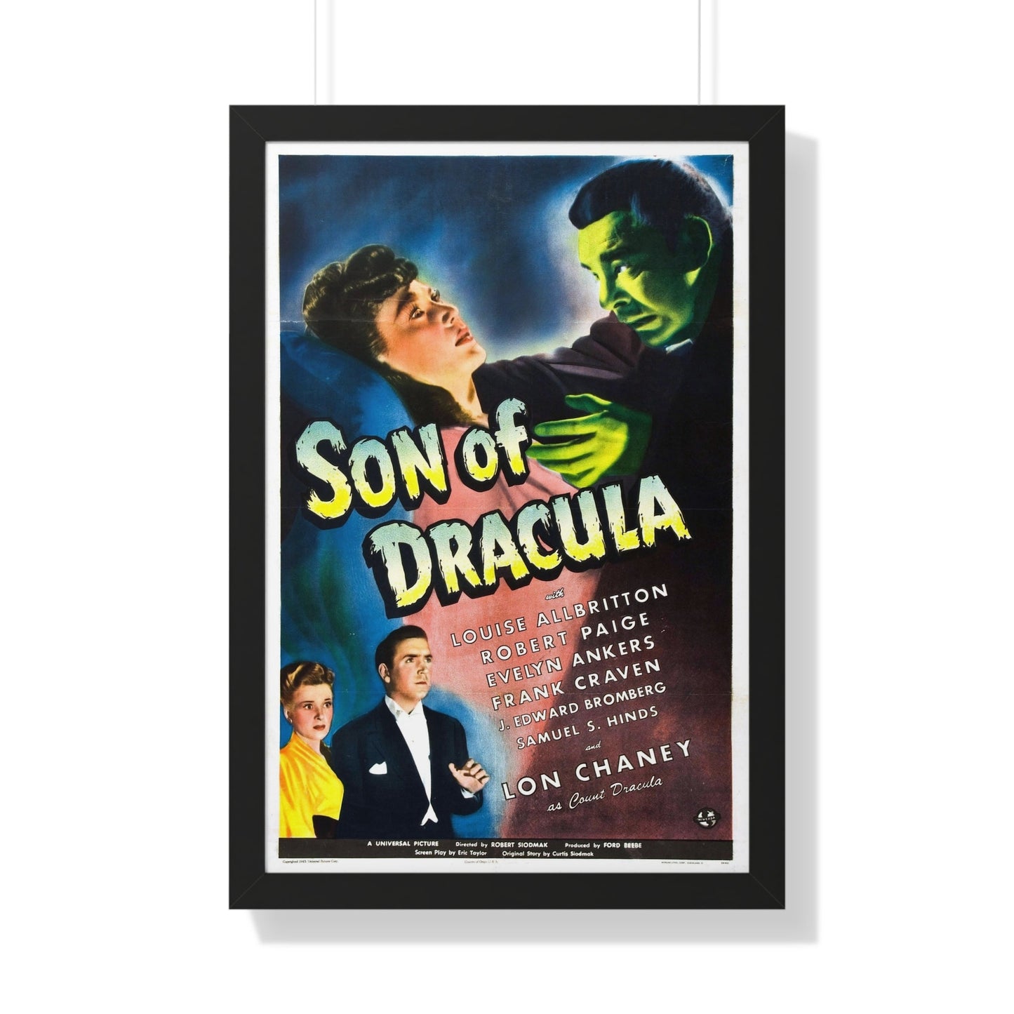 SON OF DRACULA 1943 - Framed Movie Poster-20" x 30"-The Sticker Space