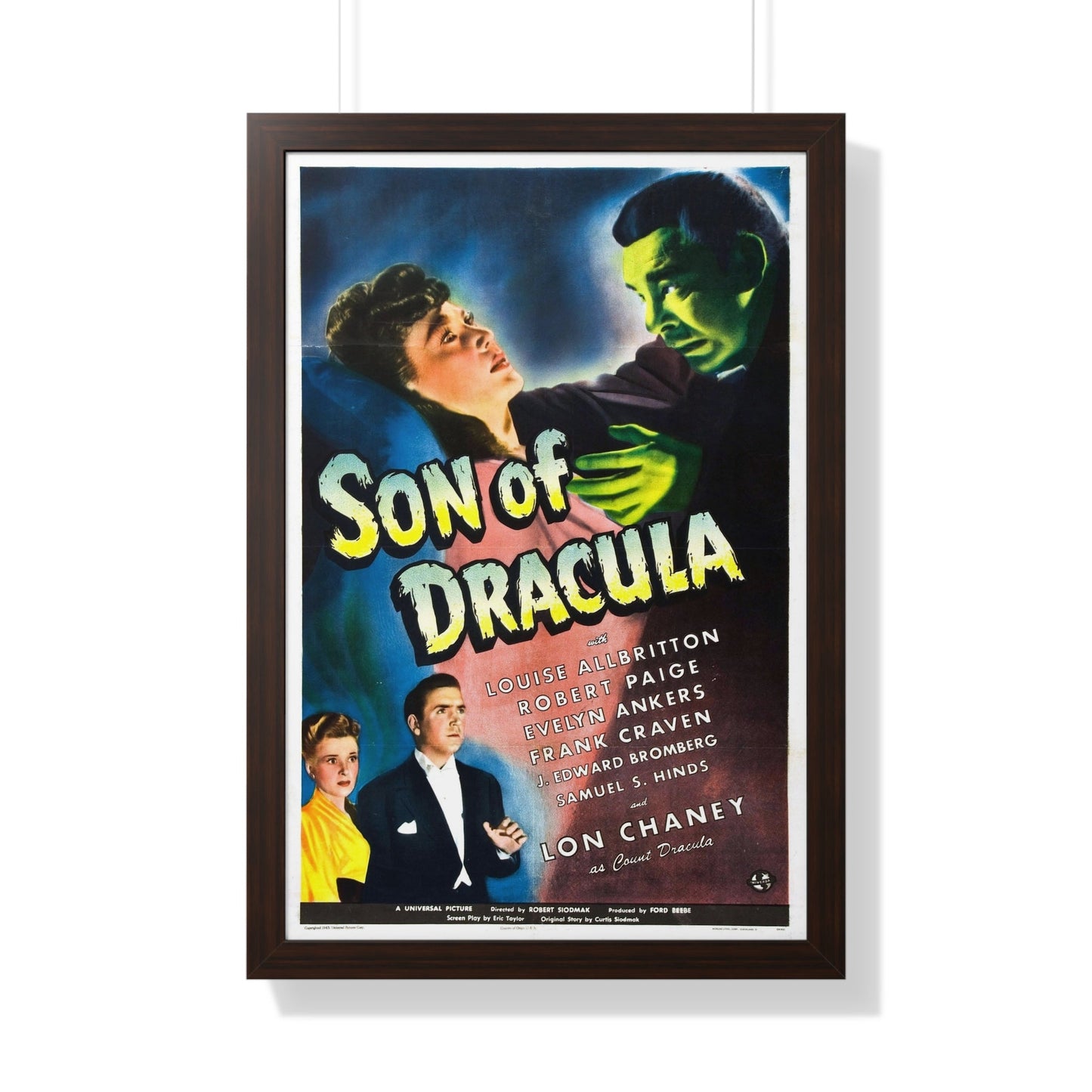 SON OF DRACULA 1943 - Framed Movie Poster-20" x 30"-The Sticker Space