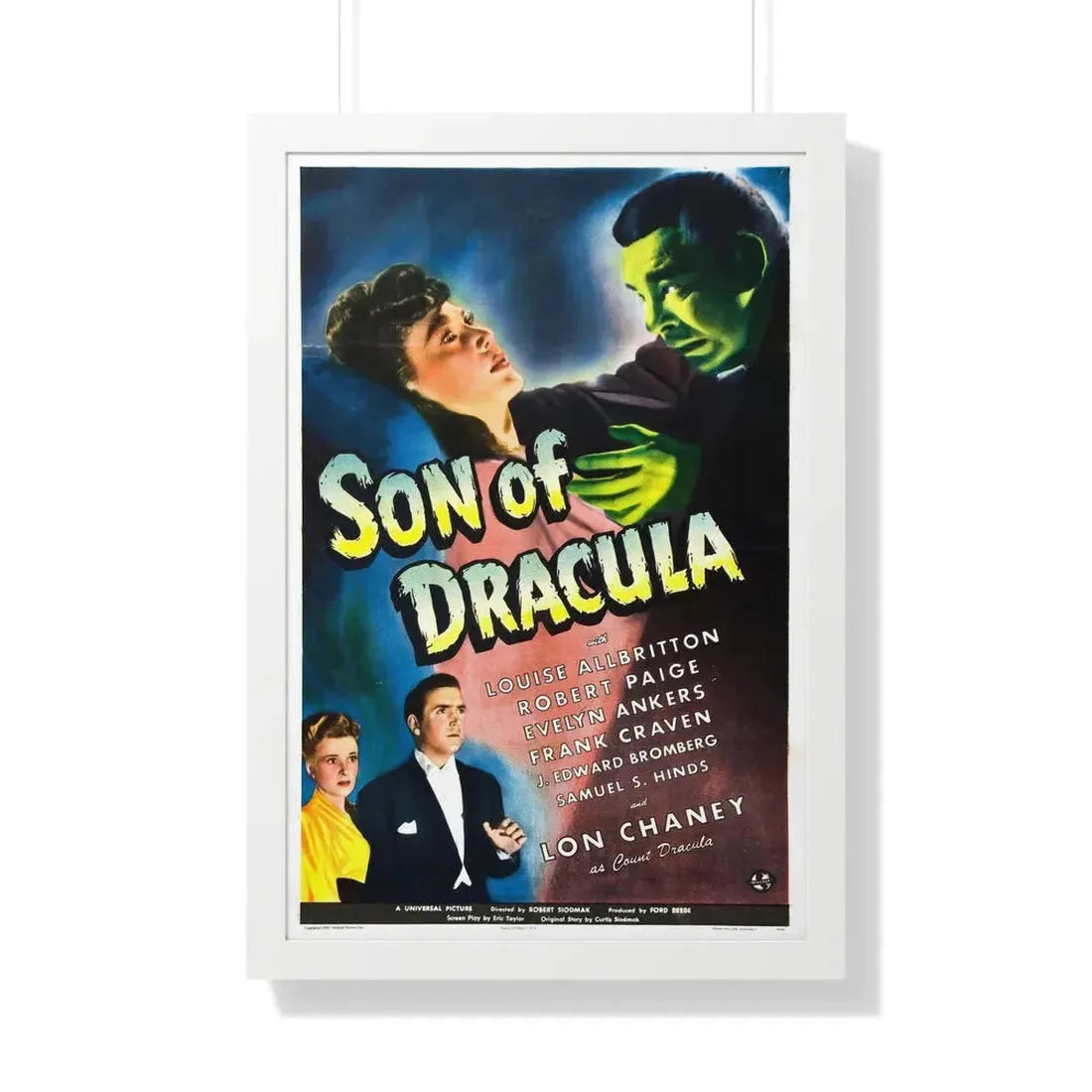 SON OF DRACULA 1943 - Framed Movie Poster 20" x 30" White - The Sticker Space