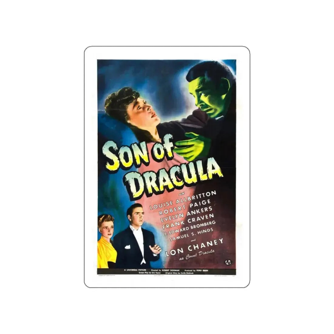 SON OF DRACULA 1943 Movie Poster STICKER Vinyl Die-Cut Decal 5 Inch - The Sticker Space