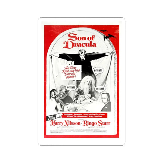 Son of Dracula 1974 Movie Poster - STICKER Vinyl Kiss-Cut Decal 2 Inch White - The Sticker Space