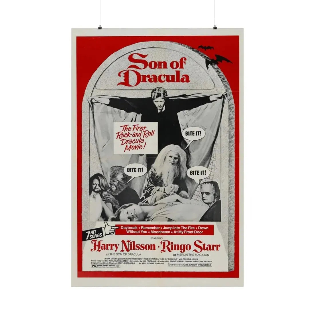 SON OF DRACULA 1974 - Paper Movie Poster 36" x 54" Matte - The Sticker Space