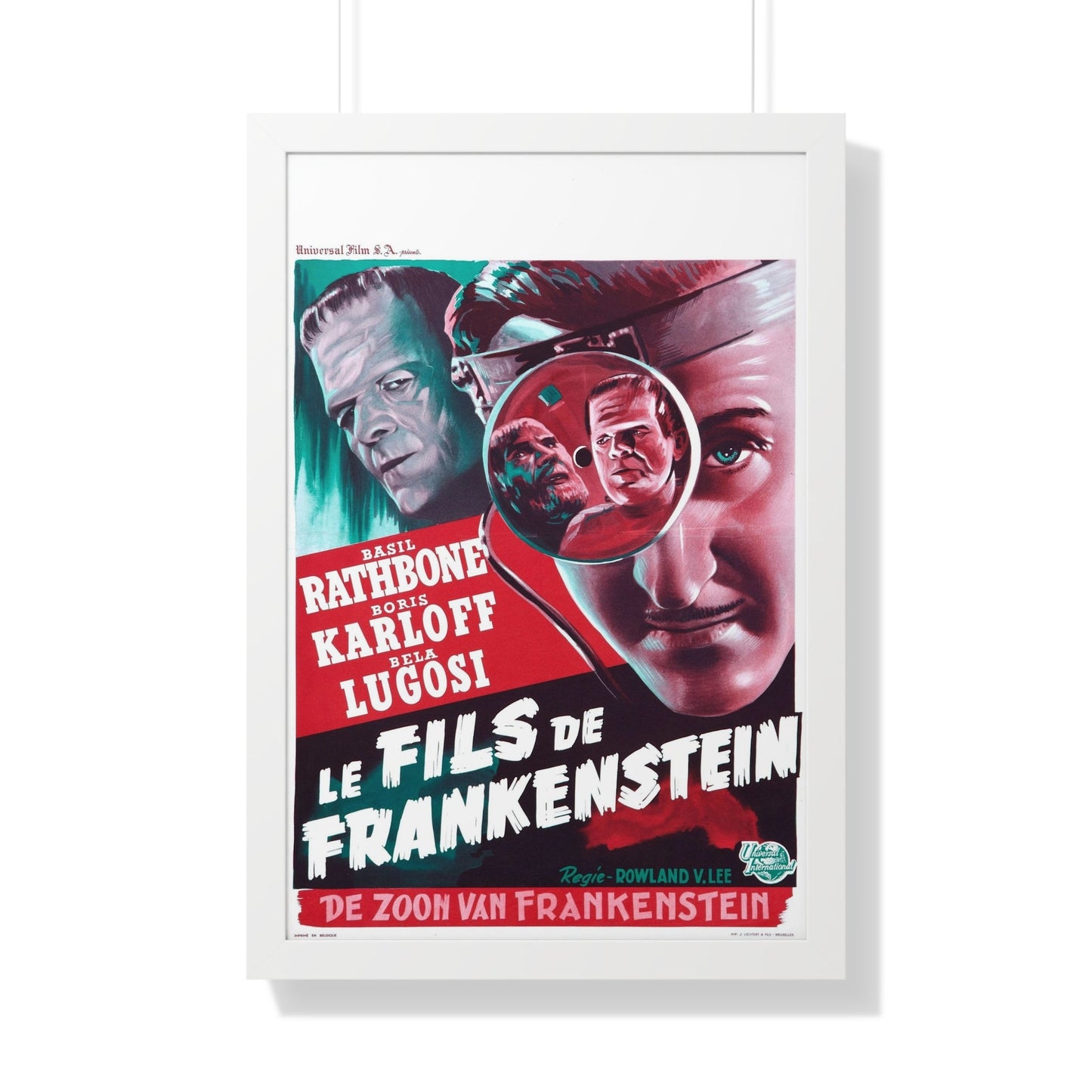 SON OF FRANKENSTEIN (BELGIAN) 1939 - Framed Movie Poster-20" x 30"-The Sticker Space