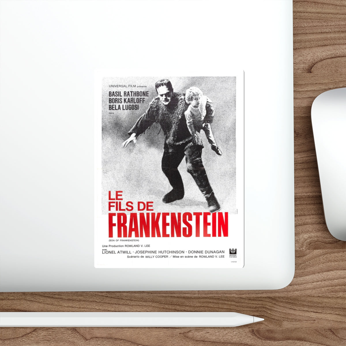 SON OF FRANKENSTEIN (FRENCH) 1939 Movie Poster STICKER Vinyl Die-Cut Decal-The Sticker Space