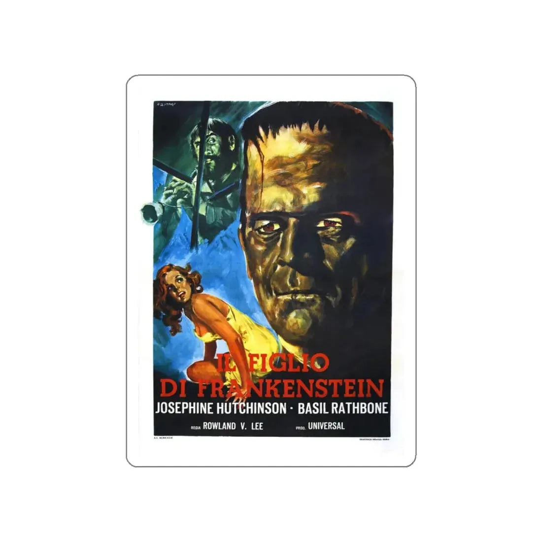 SON OF FRANKENSTEIN (ITALIAN) 1939 Movie Poster STICKER Vinyl Die-Cut Decal 4 Inch - The Sticker Space