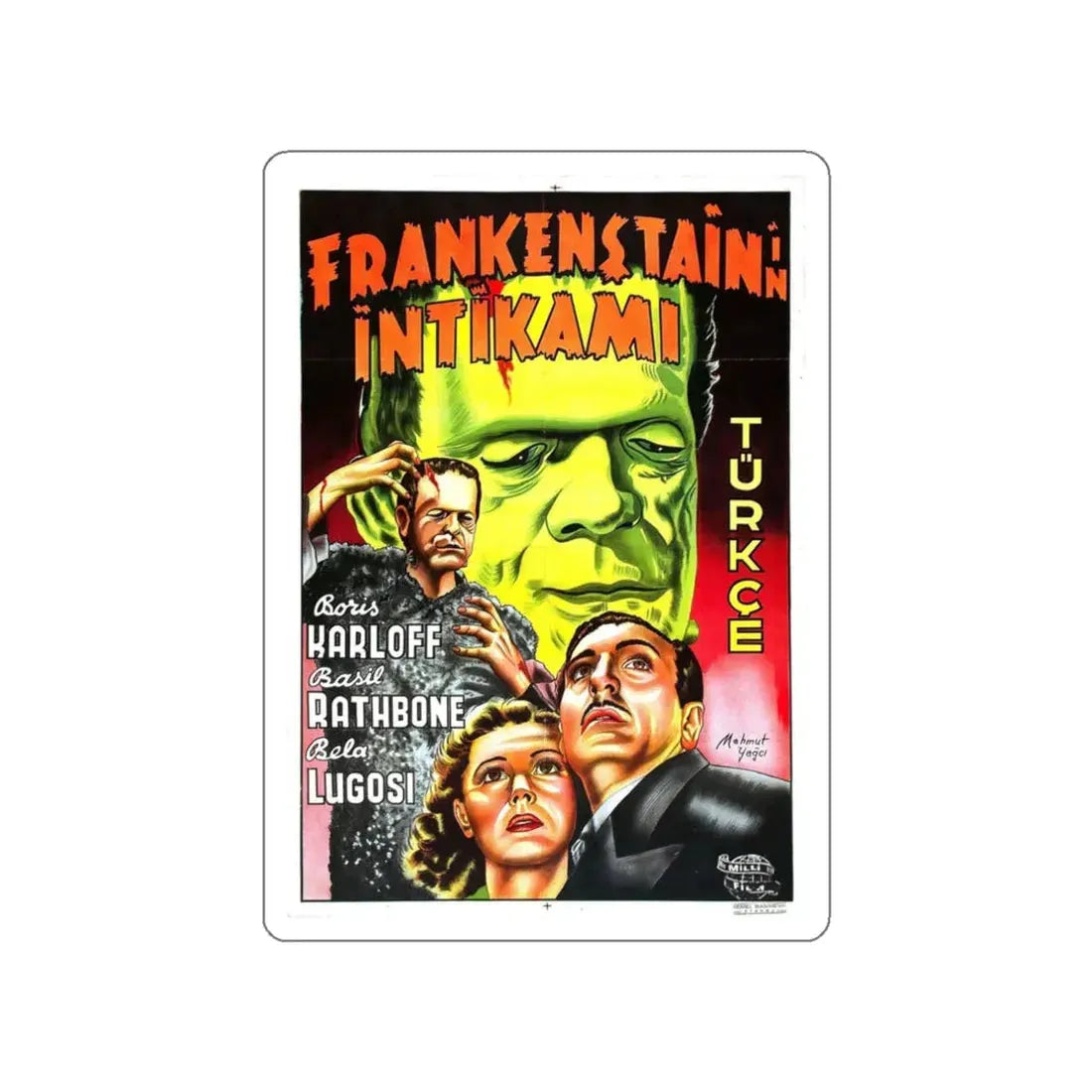 SON OF FRANKENSTEIN (TURKISH) 1939 Movie Poster STICKER Vinyl Die-Cut Decal 3 Inch - The Sticker Space