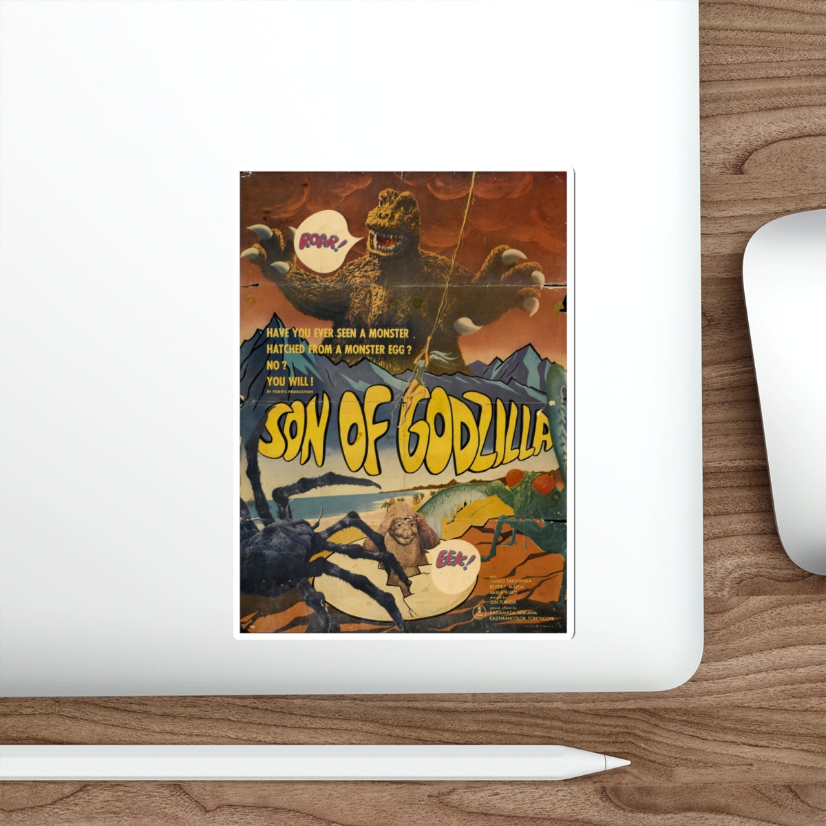 SON OF GODZILLA 1967 Movie Poster STICKER Vinyl Die-Cut Decal-The Sticker Space