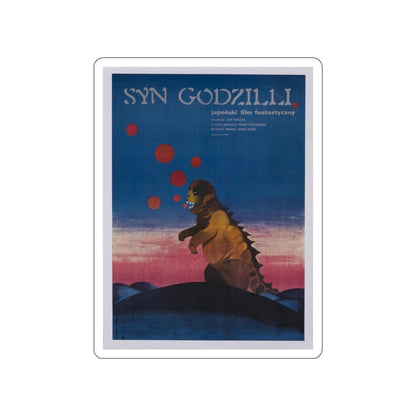 SON OF GODZILLA (POLISH) 1967 Movie Poster STICKER Vinyl Die-Cut Decal-White-The Sticker Space