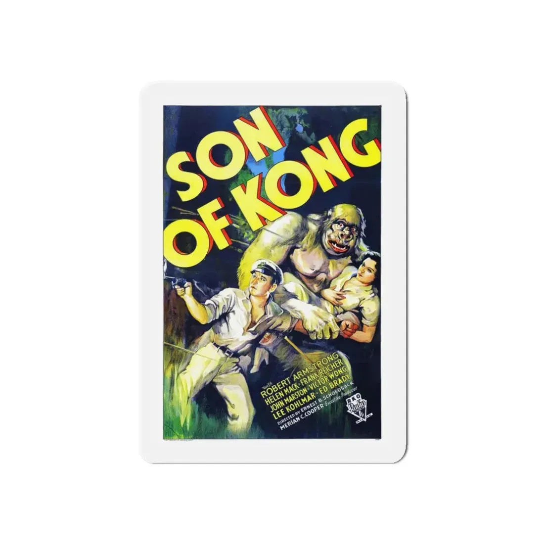SON OF KONG (2) 1933 Movie Poster - Refrigerator Magnet 3 Inch Die-Cut - The Sticker Space