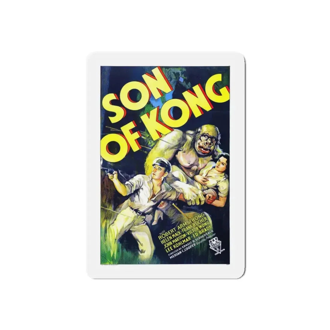SON OF KONG (2) 1933 Movie Poster - Refrigerator Magnet 4 Inch Die-Cut - The Sticker Space