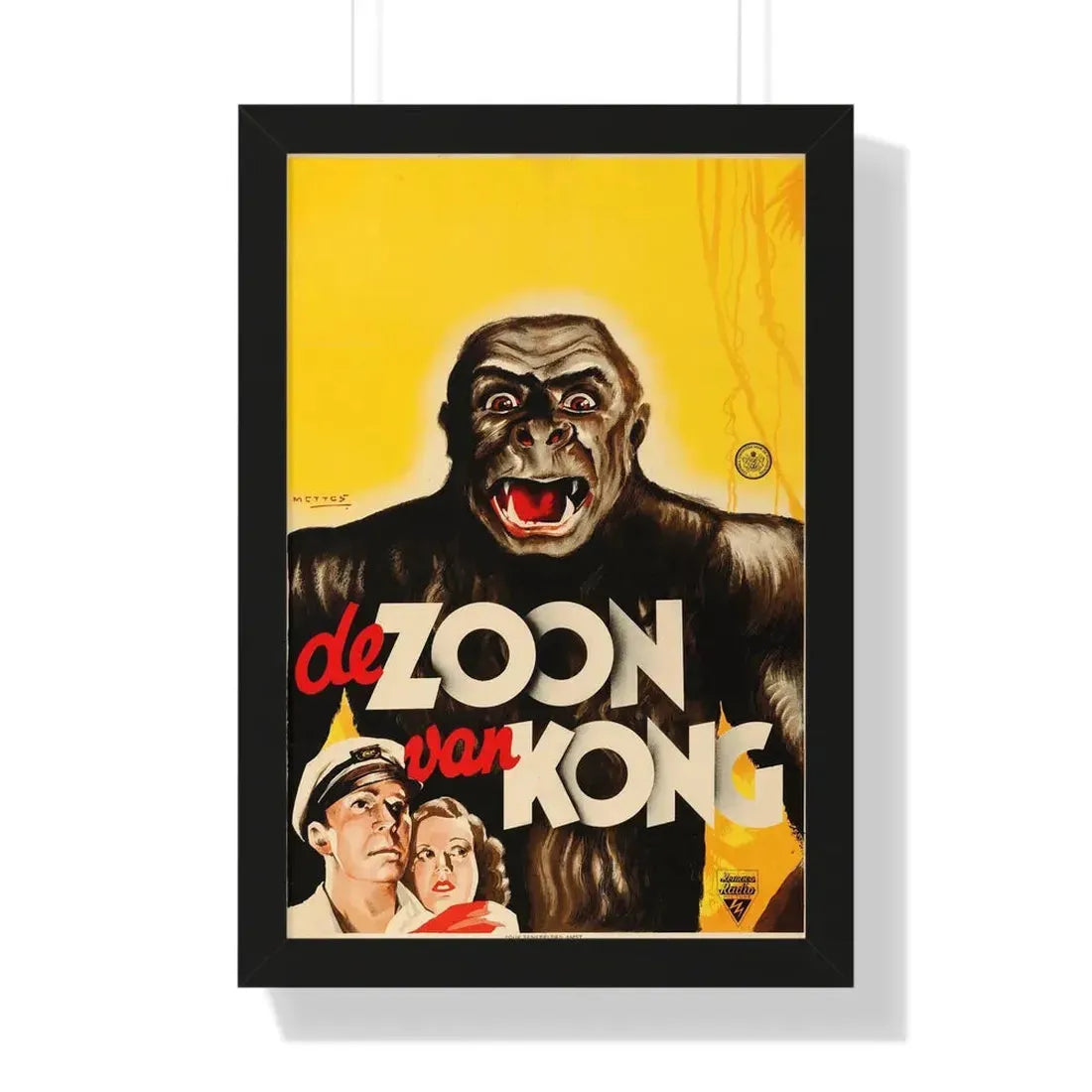 SON OF KONG (DUTCH) 1933 - Framed Movie Poster 16″ x 24″ Black - The Sticker Space
