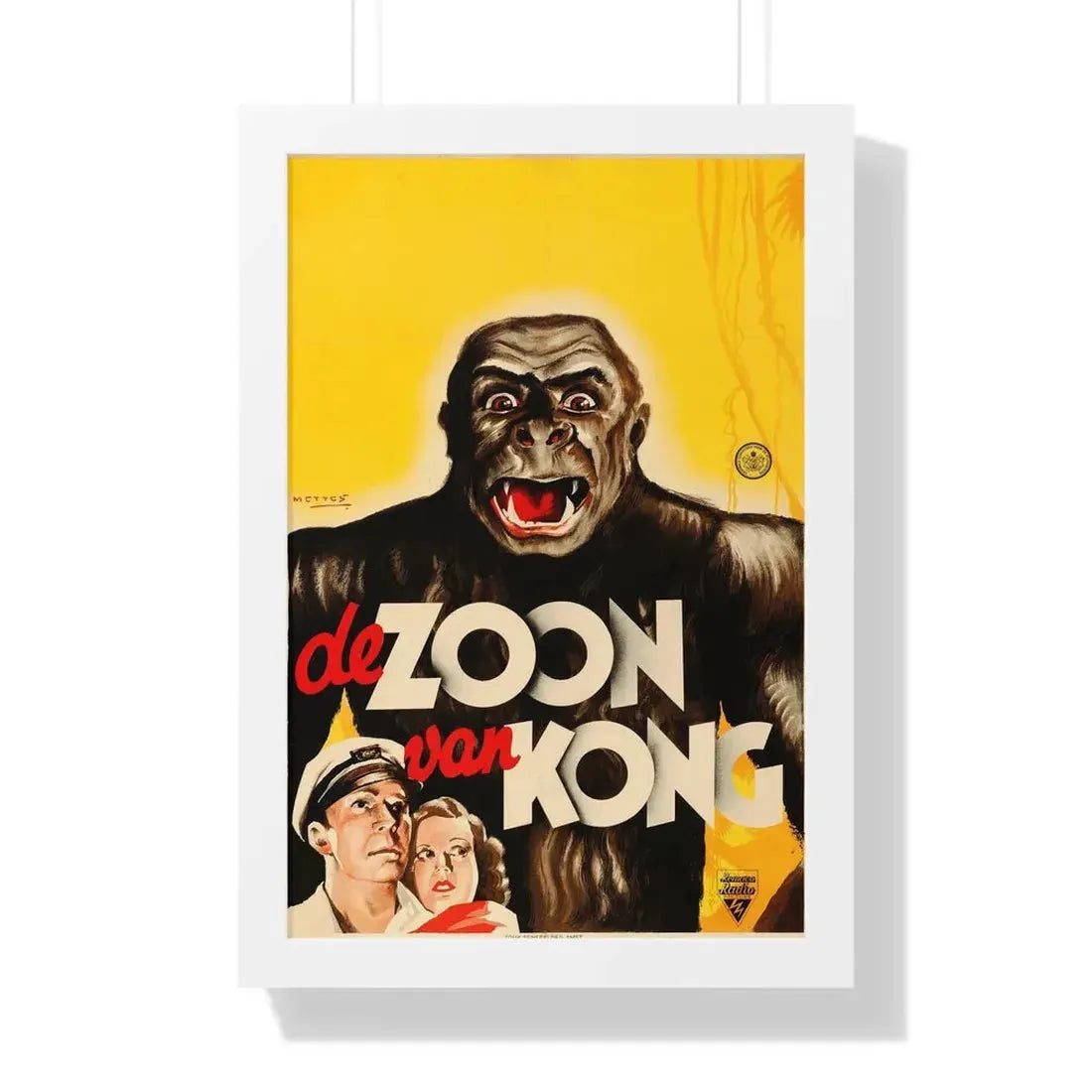 SON OF KONG (DUTCH) 1933 - Framed Movie Poster 16″ x 24″ White - The Sticker Space