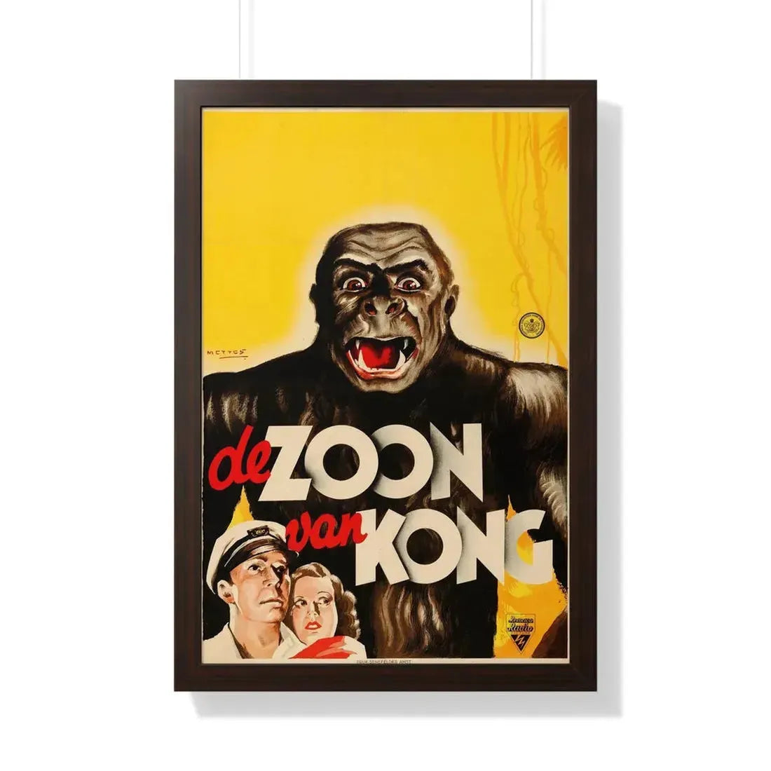SON OF KONG (DUTCH) 1933 - Framed Movie Poster 20" x 30" Walnut - The Sticker Space