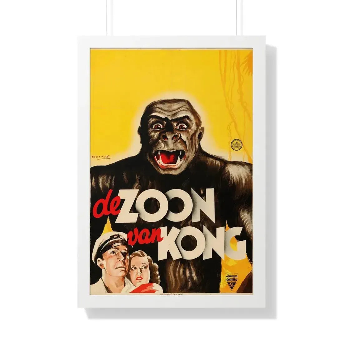 SON OF KONG (DUTCH) 1933 - Framed Movie Poster 20" x 30" White - The Sticker Space
