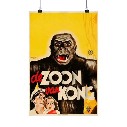 SON OF KONG (DUTCH) 1933 - Paper Movie Poster 12″ x 18″ Matte - The Sticker Space