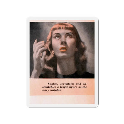 Sophie, A Razor's Edge, 1947 (Magazine Illustration) Refrigerator Magnet 2 Inch Die-Cut - The Sticker Space