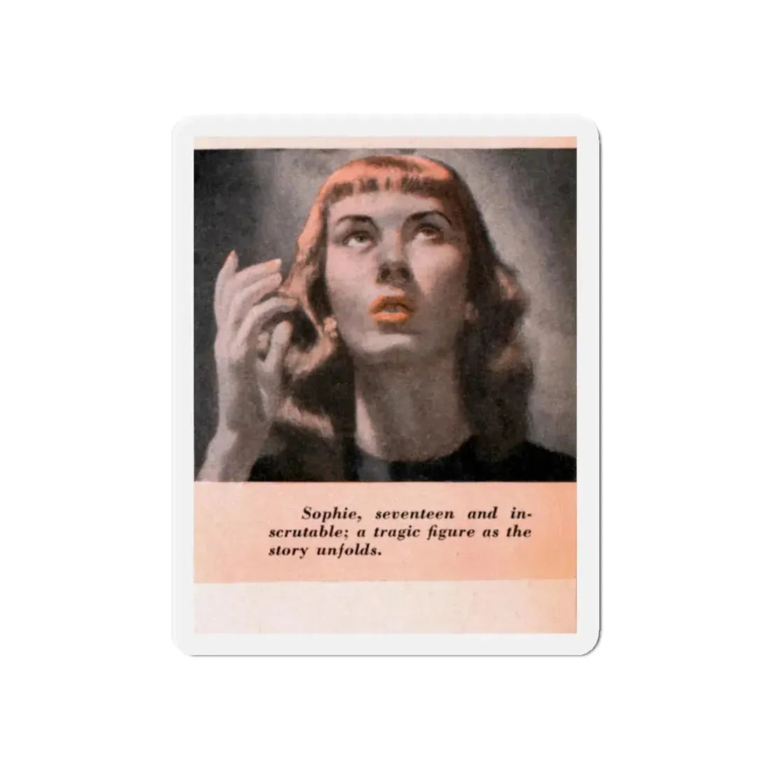 Sophie, A Razor's Edge, 1947 (Magazine Illustration) Refrigerator Magnet 3 Inch Die-Cut - The Sticker Space