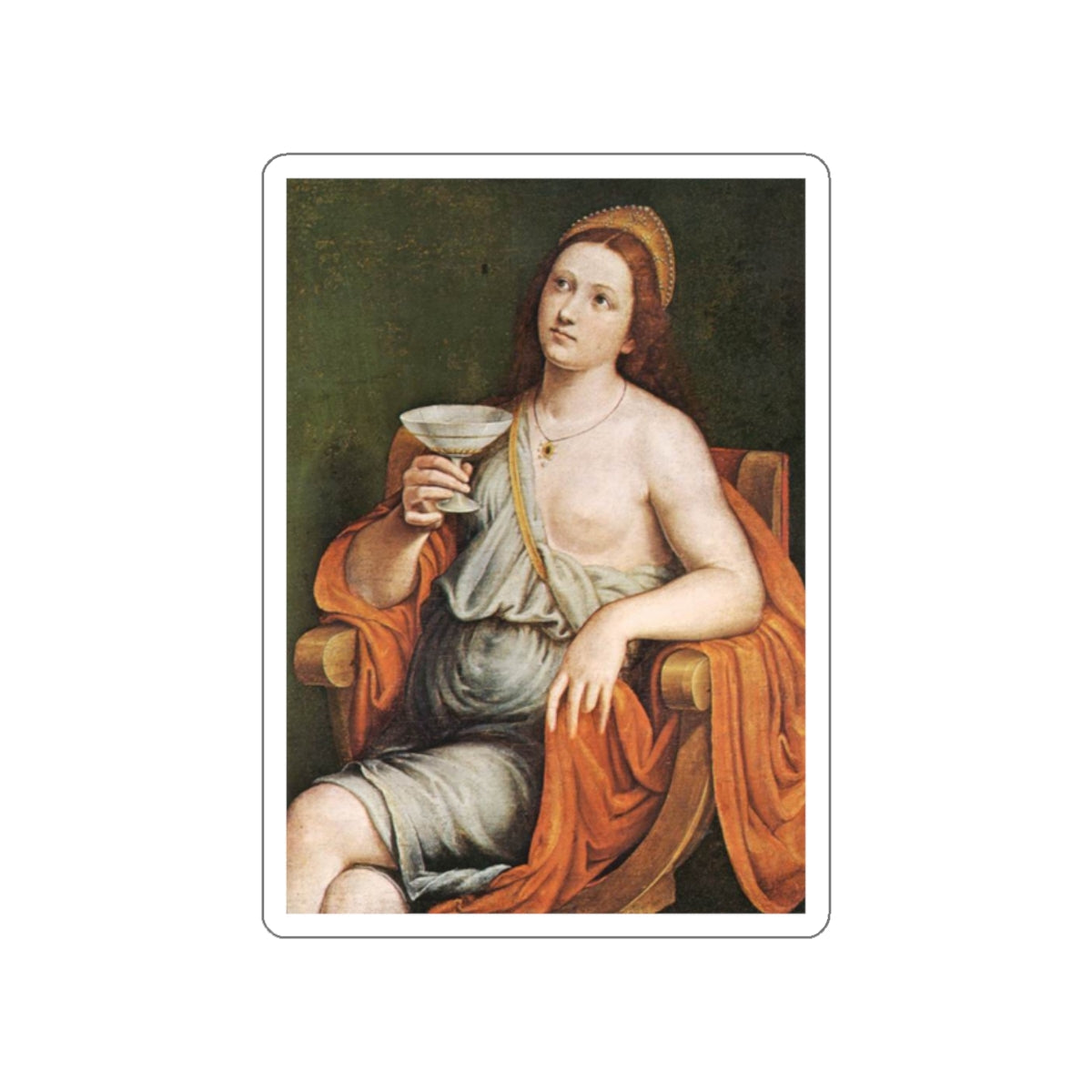 Sophonisba Drinking the Poison (Artwork) STICKER Vinyl Die-Cut Decal-White-The Sticker Space