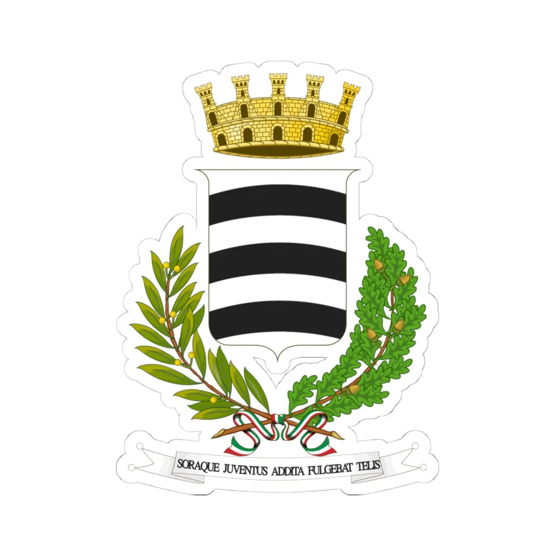 Sora-Stemma (Italy) (Coat of Arms) STICKER Vinyl Kiss-Cut Decal - The Sticker Space