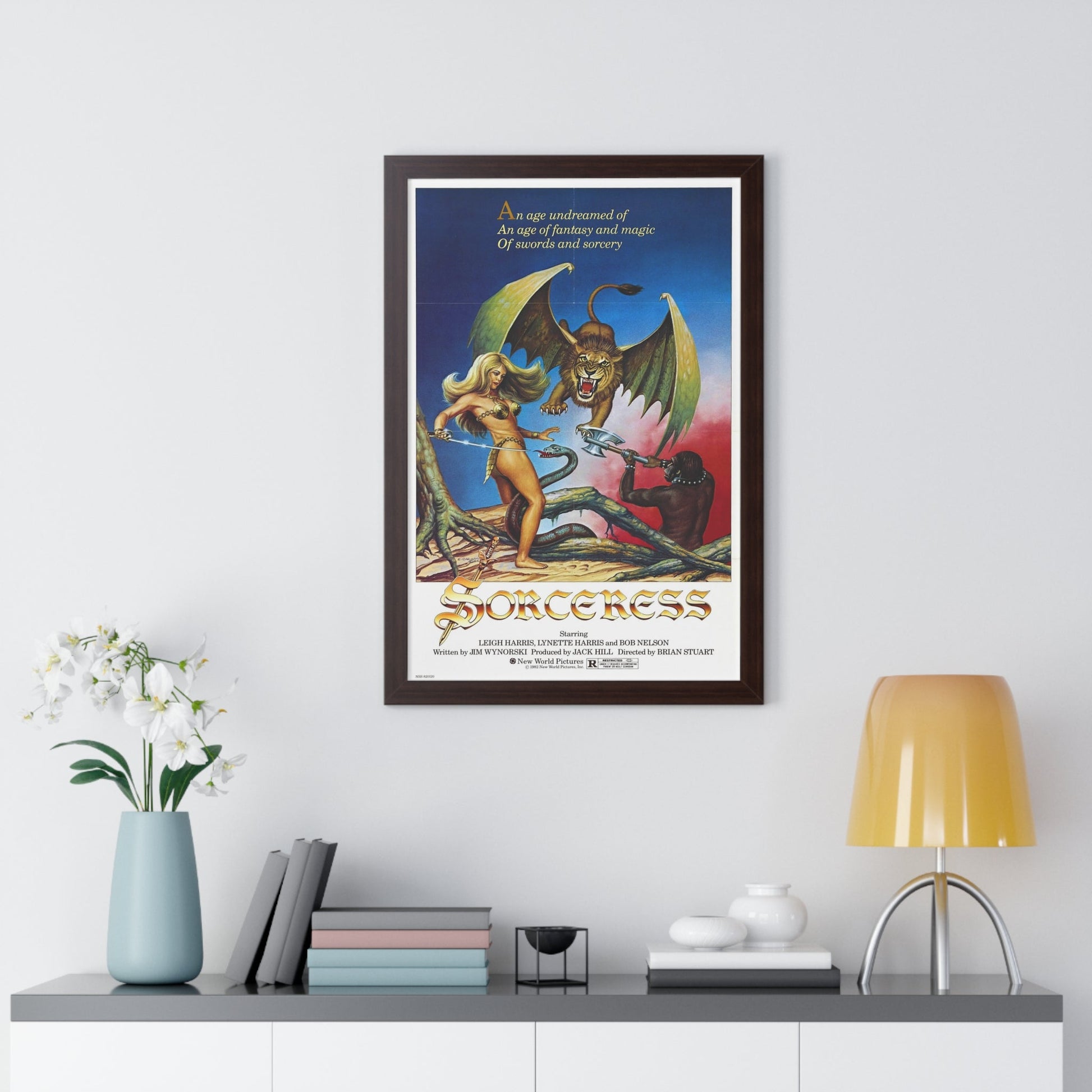 SORCERESS 1982 - Framed Movie Poster-The Sticker Space