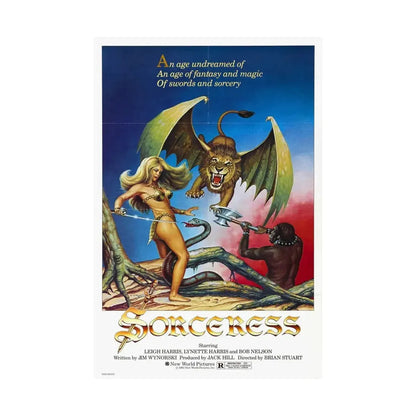 SORCERESS 1982 - Paper Movie Poster - The Sticker Space