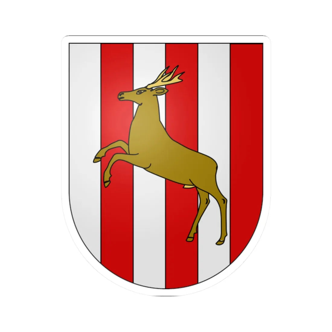 Sorens-coat of arms (Switzerland) (Coat of Arms) STICKER Vinyl Kiss-Cut Decal 2 Inch White - The Sticker Space