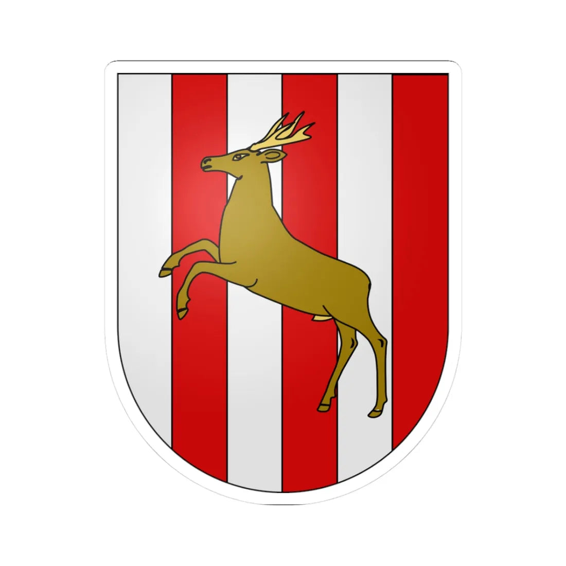 Sorens-coat of arms (Switzerland) (Coat of Arms) STICKER Vinyl Kiss-Cut Decal 3 Inch White - The Sticker Space