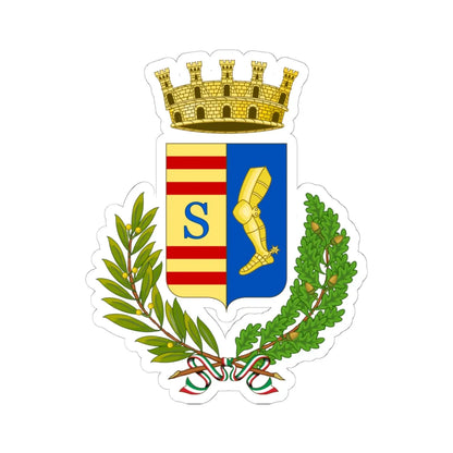 Sorso-Stemma (Italy) (Coat of Arms) STICKER Vinyl Kiss-Cut Decal 6 Inch White - The Sticker Space
