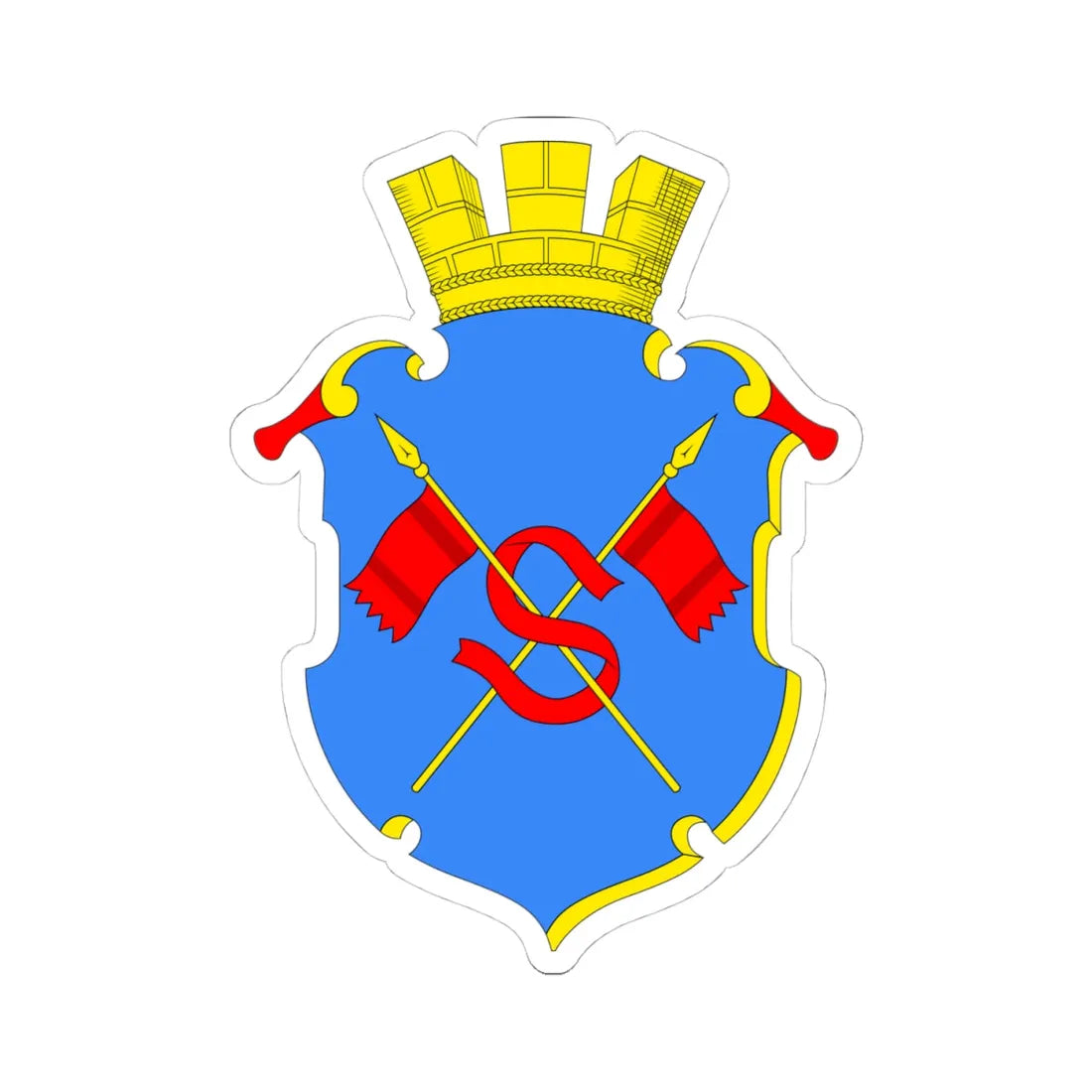 Sortavala Coat of Arms (Russia) (Coat of Arms) STICKER Vinyl Kiss-Cut Decal 4 Inch White - The Sticker Space