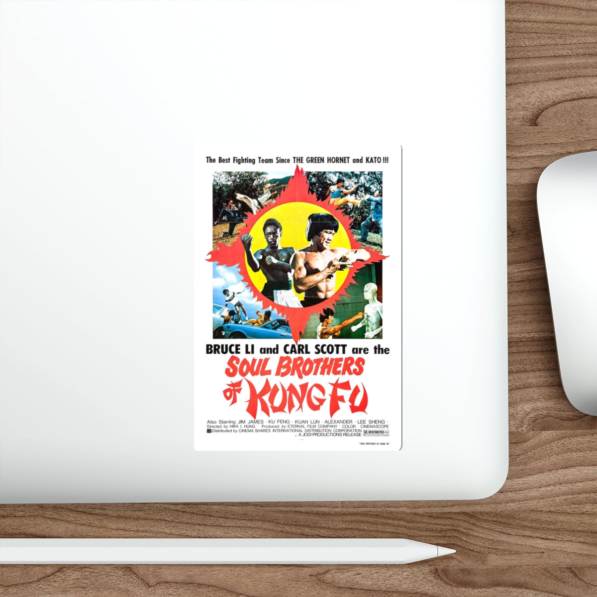 SOUL BROTHERS OF KUNG FU 1977 Movie Poster STICKER Vinyl Die-Cut Decal-The Sticker Space