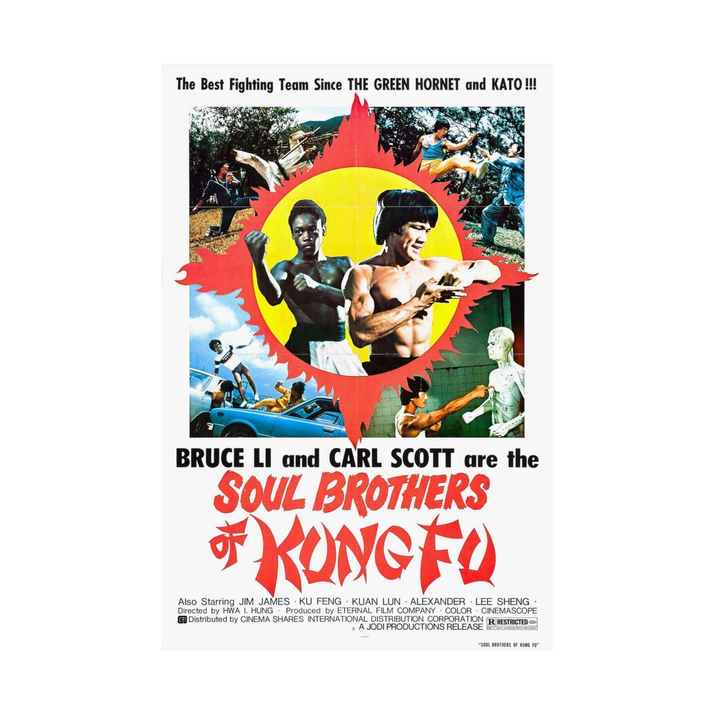 SOUL BROTHERS OF KUNG FU 1977 - Paper Movie Poster-The Sticker Space