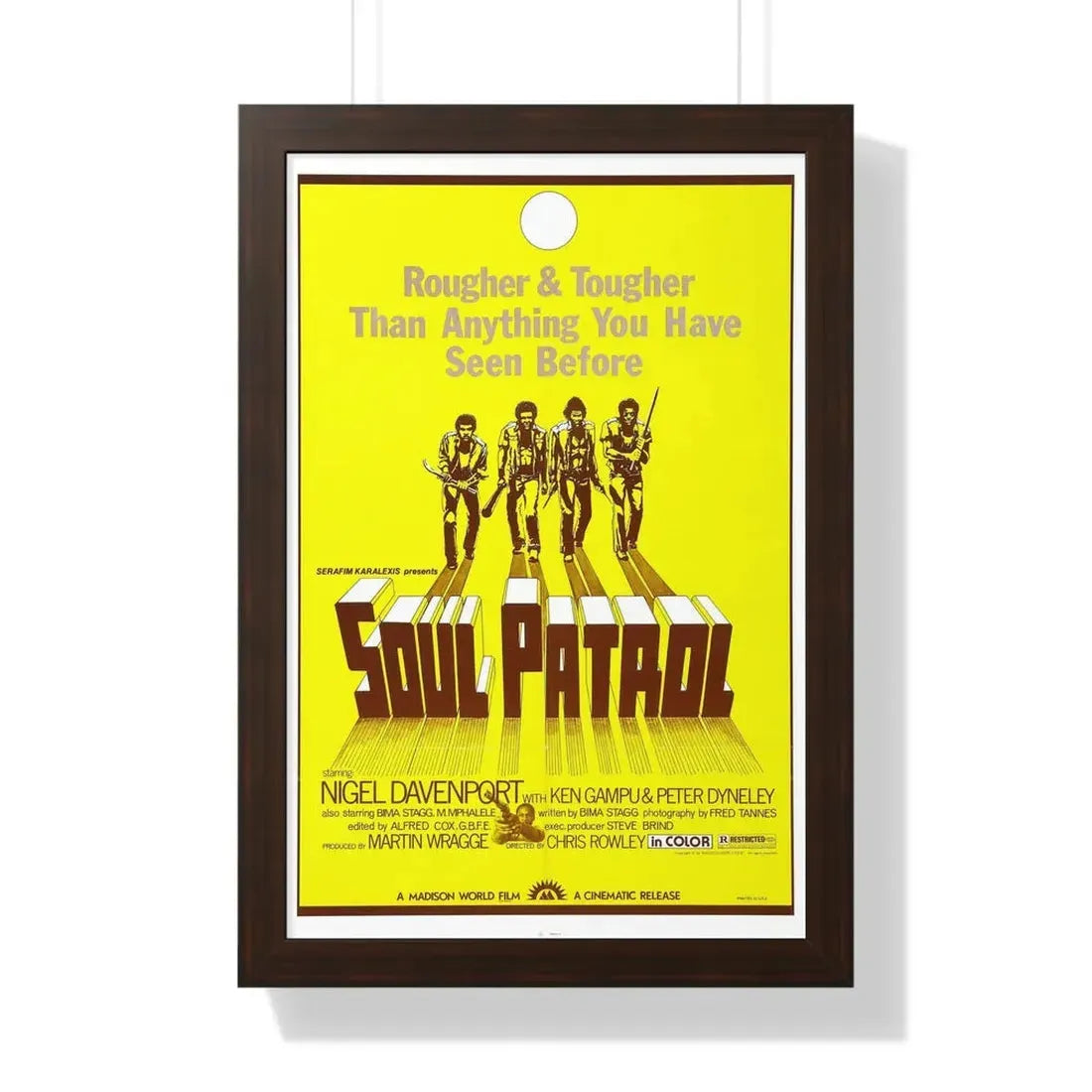SOUL PATROL 1976 - Framed Movie Poster 16″ x 24″ Walnut - The Sticker Space