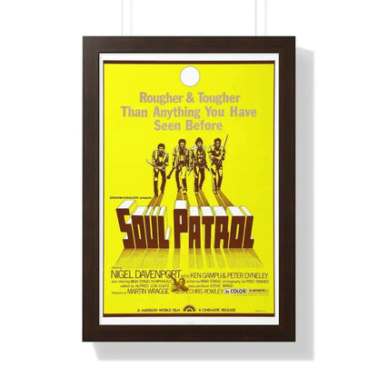 SOUL PATROL 1976 - Framed Movie Poster 16″ x 24″ Walnut - The Sticker Space