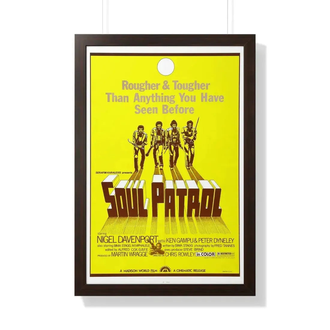 SOUL PATROL 1976 - Framed Movie Poster 20" x 30" Walnut - The Sticker Space
