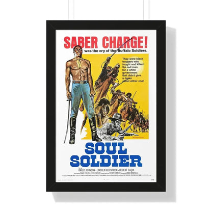 SOUL SOLDIER 1970 - Framed Movie Poster 16″ x 24″ Black - The Sticker Space
