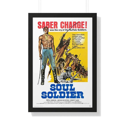 SOUL SOLDIER 1970 - Framed Movie Poster 20" x 30" Black - The Sticker Space