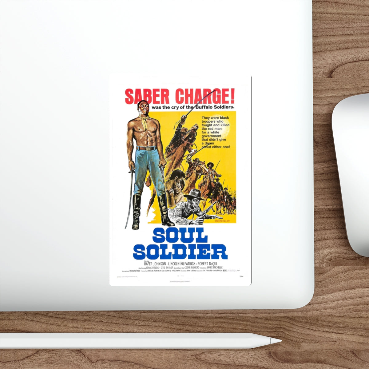 SOUL SOLDIER 1970 Movie Poster STICKER Vinyl Die-Cut Decal-The Sticker Space