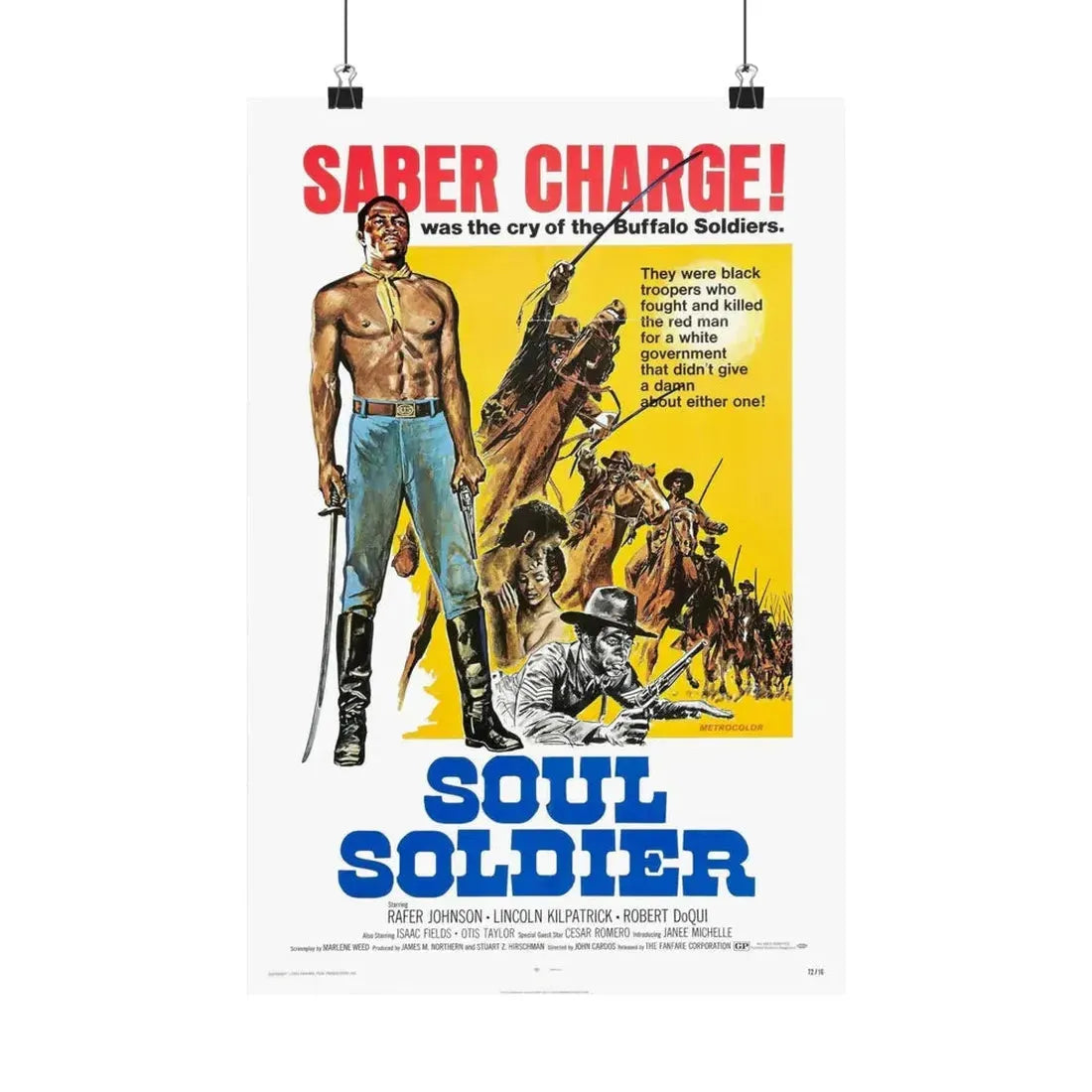 SOUL SOLDIER 1970 - Paper Movie Poster 12″ x 18″ Matte - The Sticker Space